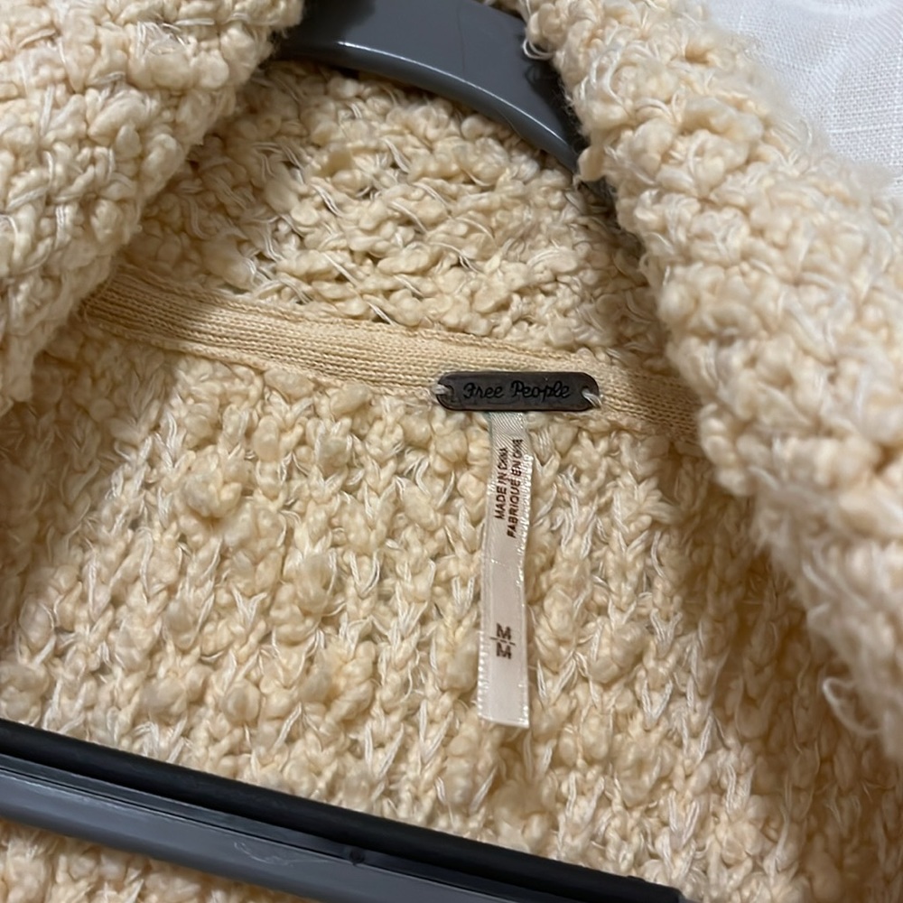 Free People Cream Sweater Cardigan View 2